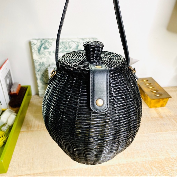 Ulla Johnson Handbags - Ulla Johnson Tatou black crossbody basket bag